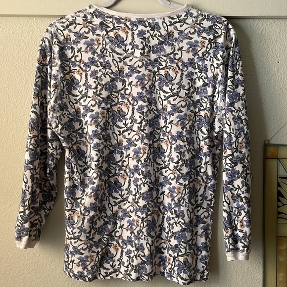Vintage Hunters Club 100% cotton floral printed long sleeve button tee - Picture 5 of 7